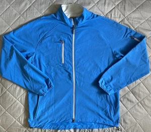 Peter Millar Wind Golf Jacke Herren Large blau durchgehender Reißverschluss Golf Freizeit Performance - Bild 1 von 16