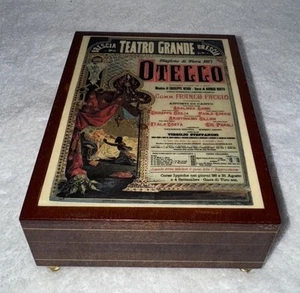CAJA DE MÚSICA REUGE VINTAGE HECHA EN ITALIA De Brescia Teatro Grande “OTELLO” - Imagen 1 de 7
