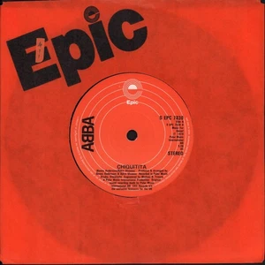 Abba Chiquitita 7" vinyl UK Epic 1978 solid label design with company sleeve - Picture 1 of 2