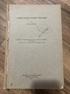 Yurok-Karok Korbweber Lila M. O'Neale 1932 University California Press - Bild 1 von 5