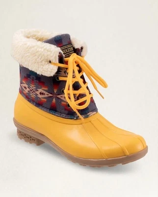 Nuevo Nuevo en Caja Pendleton Tucson Impermeable Medio Invierno Lluvia Pato Botas Amarillo Azteca Foto 1 de 4