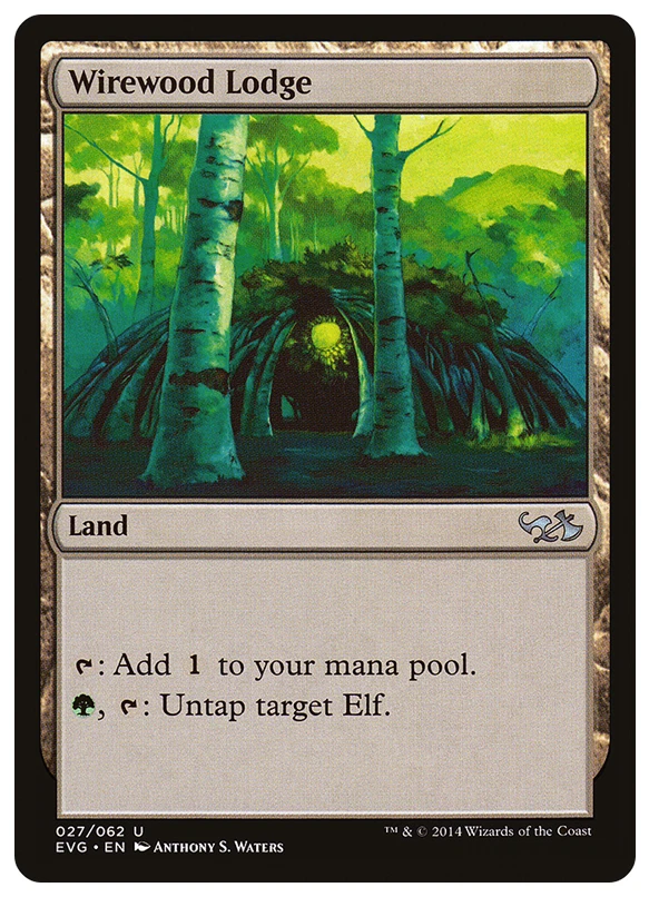 MTG - 1 x Wirewood Lodge - Uncommon Land - Duel Deck: Elves Vs. Goblins (EVG) LP - Image 1 of 1