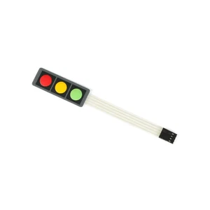 Interruptor Boton de membrana 1x3 teclas Matriz de teclado Arduino 3 colores - Imagen 1 de 3