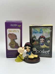 2 Q Posket Personajes Disney Blancanieves Figura Qposket Dopey Estatuillas Muñecas - Imagen 1 de 5