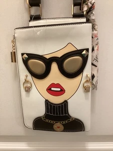 Damen Gesicht Ohrringe Schulter/Handtasche Crossbody Ohrringe Schmuck Reh Brille - Bild 1 von 5