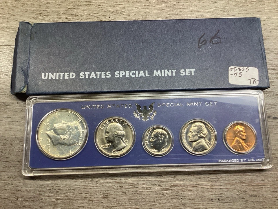 1966 Special Mint Set SMS with 5 Coins in OGP and Silver Kennedy 051625 75tk - Image 1 of 4