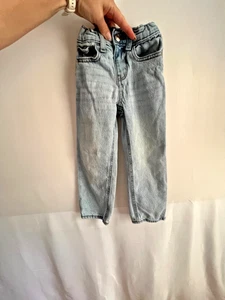 Old Navy Jeans Boys 4T Light Wash Deim Straight Leg Adjustable Waist School - Picture 1 of 3