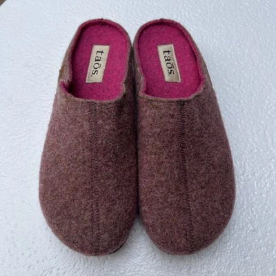 Zueco de lana para mujer Taos talla mula rosa sin cordones zapato cómodo informal Foto 1 de 4