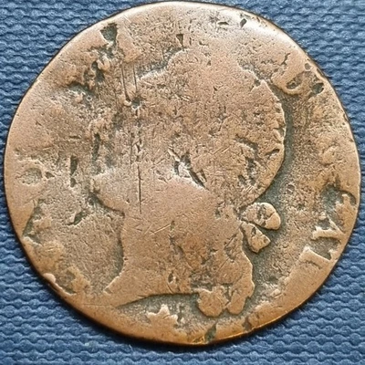 Moneda Francesa Cobre Francia Luis XVI + Escudo de los años 1700 #88997 Foto 1 de 2