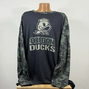 Oregon Ducks Shirt Operation Hat Trick Camo Black Long Sleeve Size 3XLT Flag - Picture 1 of 10
