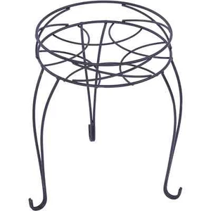 13IN Mainstays Round Matte Black Metal Plant Stand - Picture 1 of 6