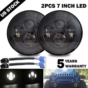 Par de faros LED redondos HI/LO de 7" pulgadas haz sellado para camioneta Chevy 3100 - Imagen 1 de 12