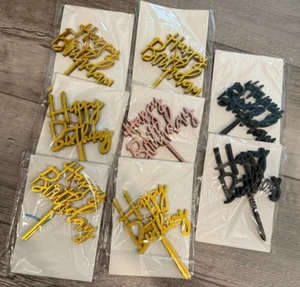 80 Pieces Happy Birthday Cake Toppers Birthday Cake Toppers - Picture 1 of 3