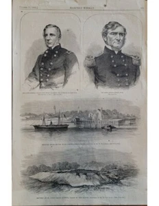 General Wadsworth/Polk Brady Foto 1862 Harpers wöchentlicher Bürgerkrieg Holzblock - Bild 1 von 3