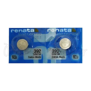 2X Renata 392 Óxido Plata Baterías 1.55V SR41SW SR41 384 Reloj 0% Mercury - Imagen 1 de 1