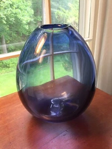 PER LUTKEN for Holmegaard Large Blue Soap Bubble VASE - Picture 1 of 7