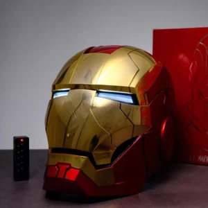 Autoking Iron Men Gold Helmet MK5 1/1 Voice-controlled Wearable Transform Prop - Picture 1 of 11
