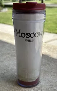 Bicchiere da viaggio Starbucks Russia - Mosca - 12 once / 355 ml - nuovo senza etichette - Foto 1 di 5