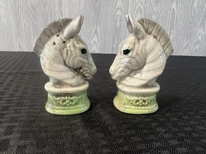 Vintage 1950s Zebra Salt and Pepper Shakers - Picture 1 of 6