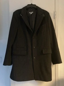 Men’s DKNY Dark Gray Wool Coat Medium M - Picture 1 of 4