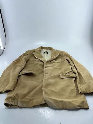 VINTAGE 70'S Cortefiel Tan Brown Corduroy Men's Blazer Jacket Made In Spain - Image 1 of 4