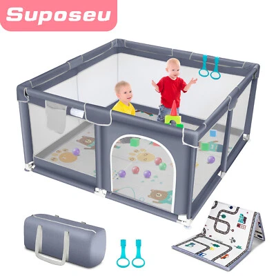 50" x50" Playpen with Mat Waterproof for Babies and Toddlers Play Pen Playards - Image 1 of 3