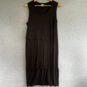 Kondo Tricot Black Sleeveless Lagenlook Designer Dress Size 12 - Picture 1 of 9