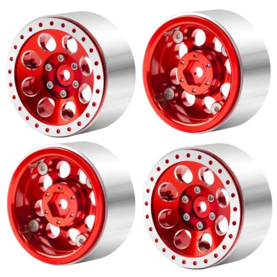 FLYXM 4Pcs 1.3inch Alum Beadlock Wheel Rims for TRX4M SCX24 1/24 1/18 RC Crawler - Image 1 of 4