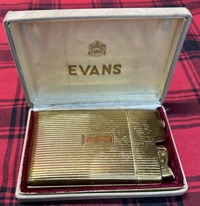 Old Vintage Evans HUGE TALL Cigarette Lighter Box Case Holder ALL IN ONE - Picture 1 of 7