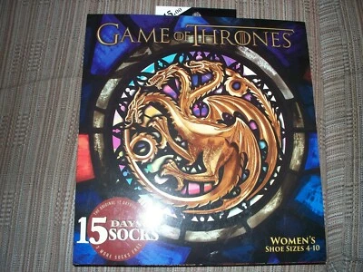 Womens 15 Days of Socks Game of Thrones GoT HBO series Christmas Advent NIB 2019 - Image 1 of 2