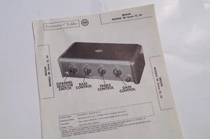 Preamplificador de audio de tubo 3C vintage SAMS Photofacts 1952 Brook modelos 3B (edición 2) - Imagen 1 de 2