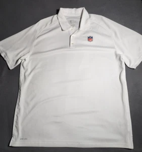 Nike Dri-Fit Polo Shirt Mens XL White Short Sleeve On Field Apparel NFL Logo - Picture 1 of 20