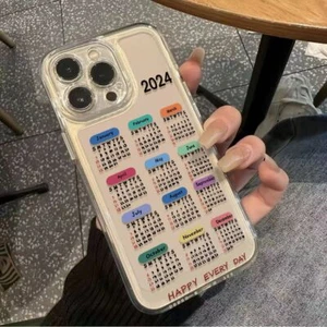 2024 Calendar Phone Case For iPhone 15 14 13 12 11 Pro Max Shockproof Cover - Picture 1 of 11