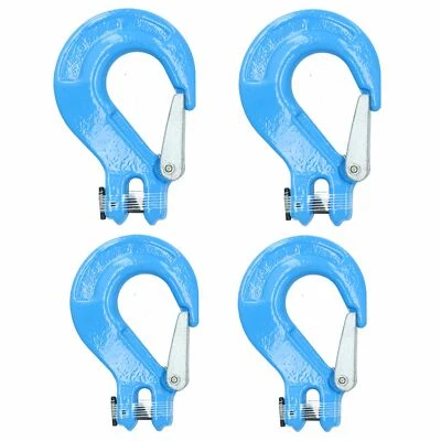 AB TOOLS Clevis Sling Hook Safety Catch Max Lifting Capacity 2 Ton For 8mm Chain 4pk