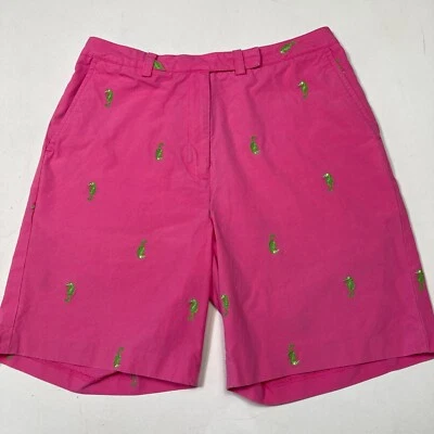 Tommy Hilfiger Mujer 6 Pantalones Cortos Golf Rosa Bordado Sea Horse Bermuda Foto 1 de 4