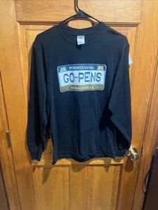 CAMISETA PESADA MANGA LARGA MATRÍCULA PINGÜINOS PITTSBURGH VINTAGE - Imagen 1 de 9