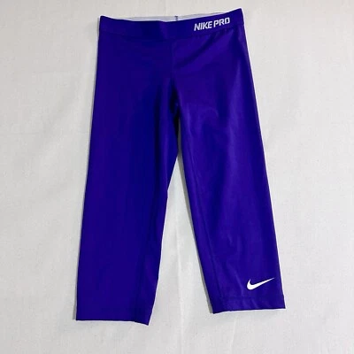 NIKE PRO Women's Court Purple Training Capri/Tights Medium - Image 1 of 4