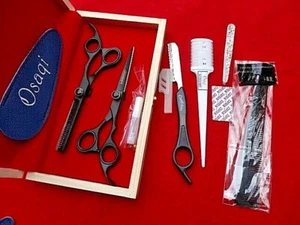 Osaqi PROF 6.5" Hairdressing & Hair Thinning Scissors_Japanese Steel/Combs - Picture 1 of 12