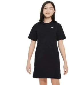 Nike Girl's Sportswear T-Shirt Dress, Medium, Black - Picture 1 of 5