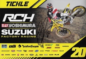 *BROC TICKLE*SIGNED*AUTOGRAPHED*PICTURE*SUZUKI*RCH*8" X 12"SUPERCROSS*COA* - Picture 1 of 2