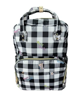 Black Checkered Laptop Backpack College Bookbag School Backpack 15.6” Computer - Image 1 of 4