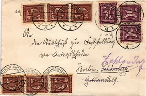 Rafasan Alemania 1922 cubierta de Euskirchen a Berlín (1581) - Imagen 1 de 2
