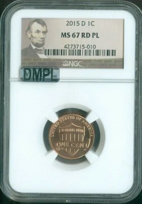 2015-D Lincoln Cent NGC MS67 RD PL MAC Quality - Image 1 of 2