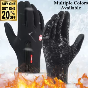 Thermal Windproof Waterproof Winter Gloves Touch Screen Warm Mittens Men Women - Picture 1 of 13