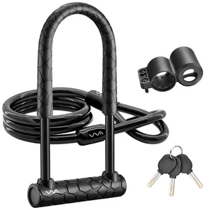 Bike U Lock,Heavy Duty Combination Bicycle u Lock Shackle 4ft Length Security... - Picture 1 of 7