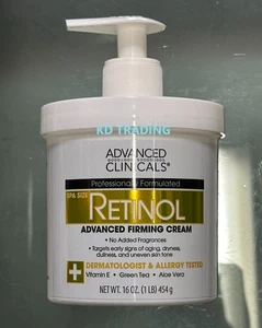 ADVANCED CLINICALS Spa Size RETINOL Anti-Aging ADVANCED STRAFFENDE CREME 454g - Bild 1 von 4