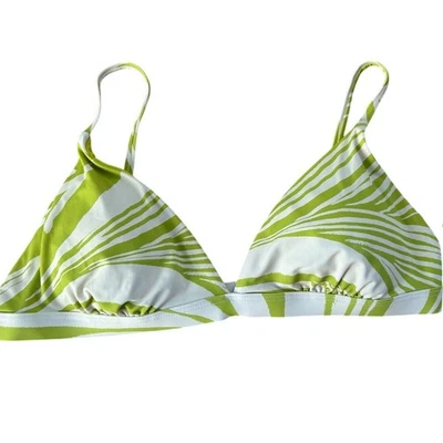 Top de bikini Roxy para mujer Bali Breaks triángulo fijo - verde nuevo con etiquetas mediano  Foto 1 de 4