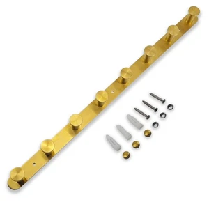 Brushed Gold Coat Rack Wall Mount with 8 Hooks, 304 Stainless Steel Heavy Dut... - Bild 1 von 9