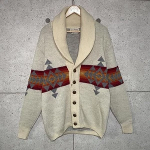 70s PENDLETON White Tag Knit Cardigan L First come, first served !! - Picture 1 of 9