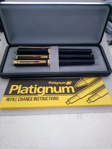 Penalli 3 Pen Set, Platinum 3 Pen Set & Parker Classic 45 Fountain Pen 1977 - Picture 1 of 9